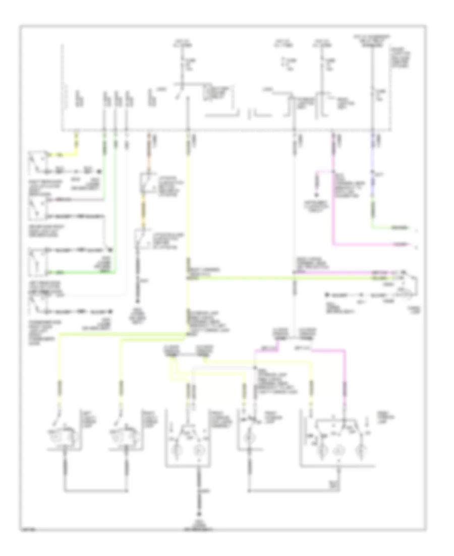 Courtesy Lamps Wiring Diagram Except Hybrid 1 of 2 for Ford Escape 2009