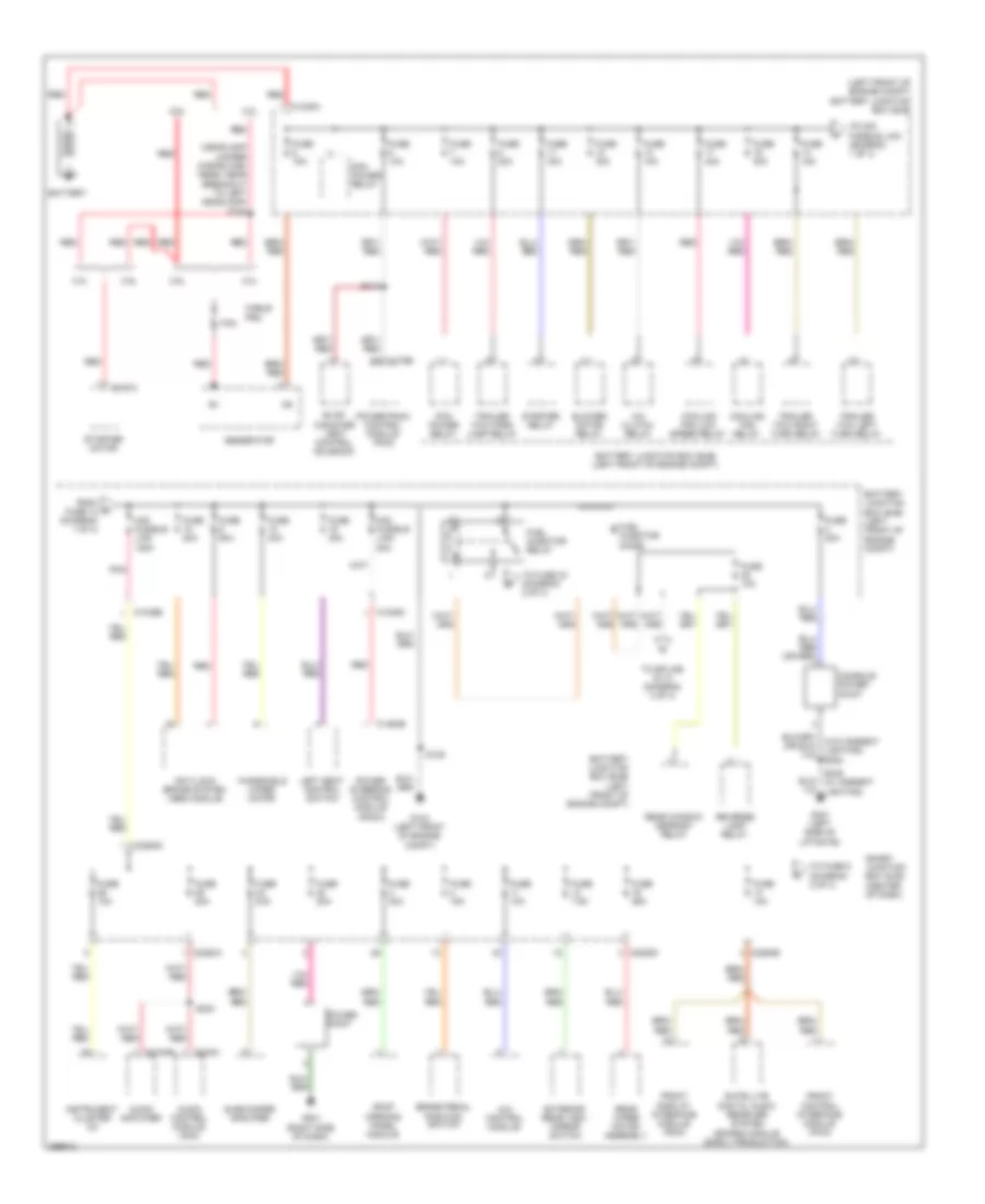 Power Distribution Wiring Diagram Except Hybrid 1 of 4 for Ford Escape 2009