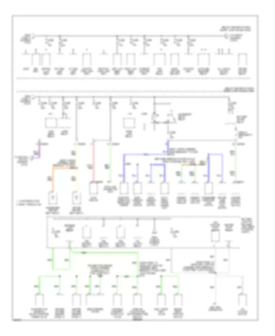 Power Distribution Wiring Diagram, Hybrid (3 of 5) for Ford Escape 2009