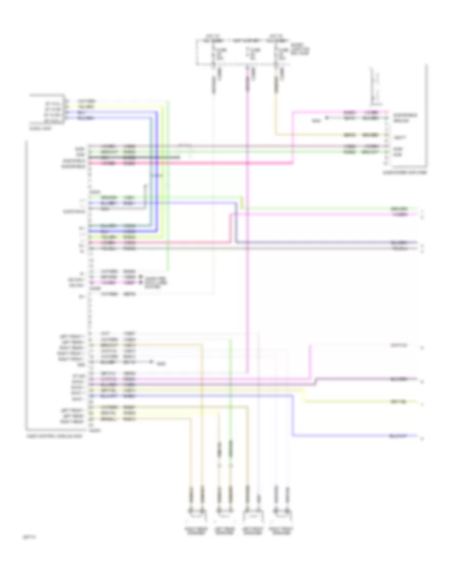 Premium Radio Wiring Diagram, Except Hybrid without Navigation (1 of 2) for Ford Escape 2009