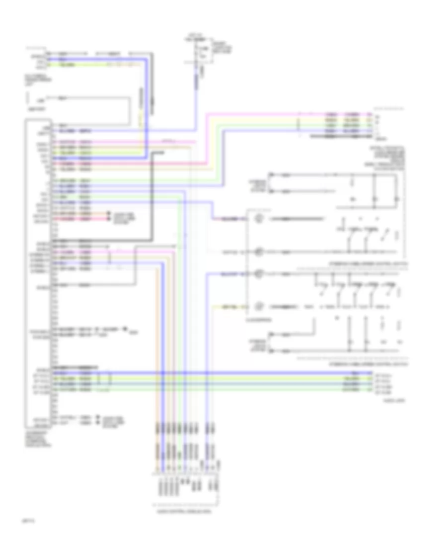 SYNC Radio Wiring Diagram, Except Hybrid for Ford Escape 2009