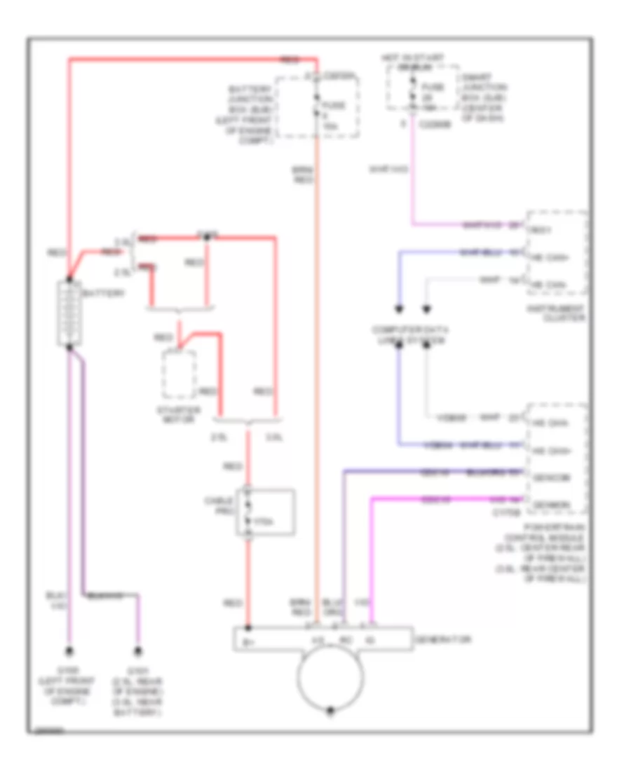 Charging Wiring Diagram Except Hybrid for Ford Escape 2009