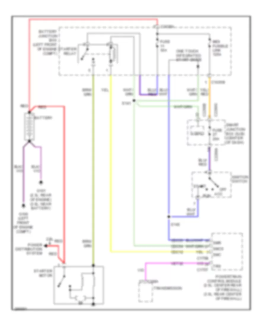 Starting Wiring Diagram, AT Except Hybrid for Ford Escape 2009