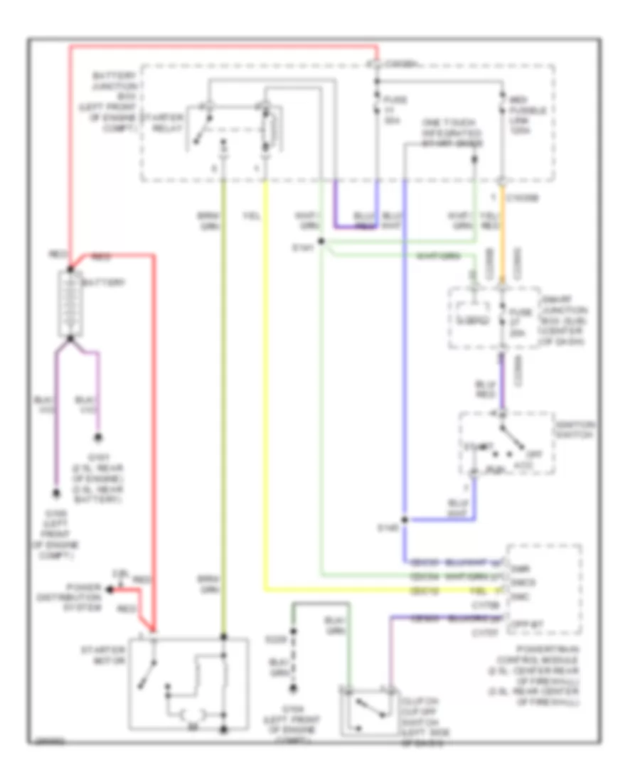 Starting Wiring Diagram, MT Except Hybrid for Ford Escape 2009