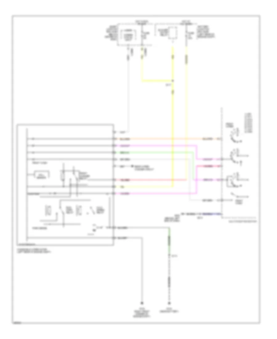 Front WiperWasher Wiring Diagram, Hybrid for Ford Escape 2009
