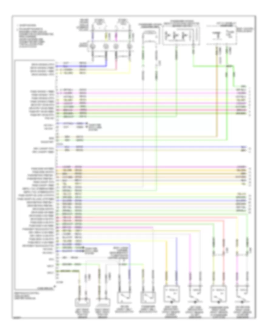 Supplemental Restraints Wiring Diagram, Except Electric (1 of 2) for Ford Focus Electric 2012