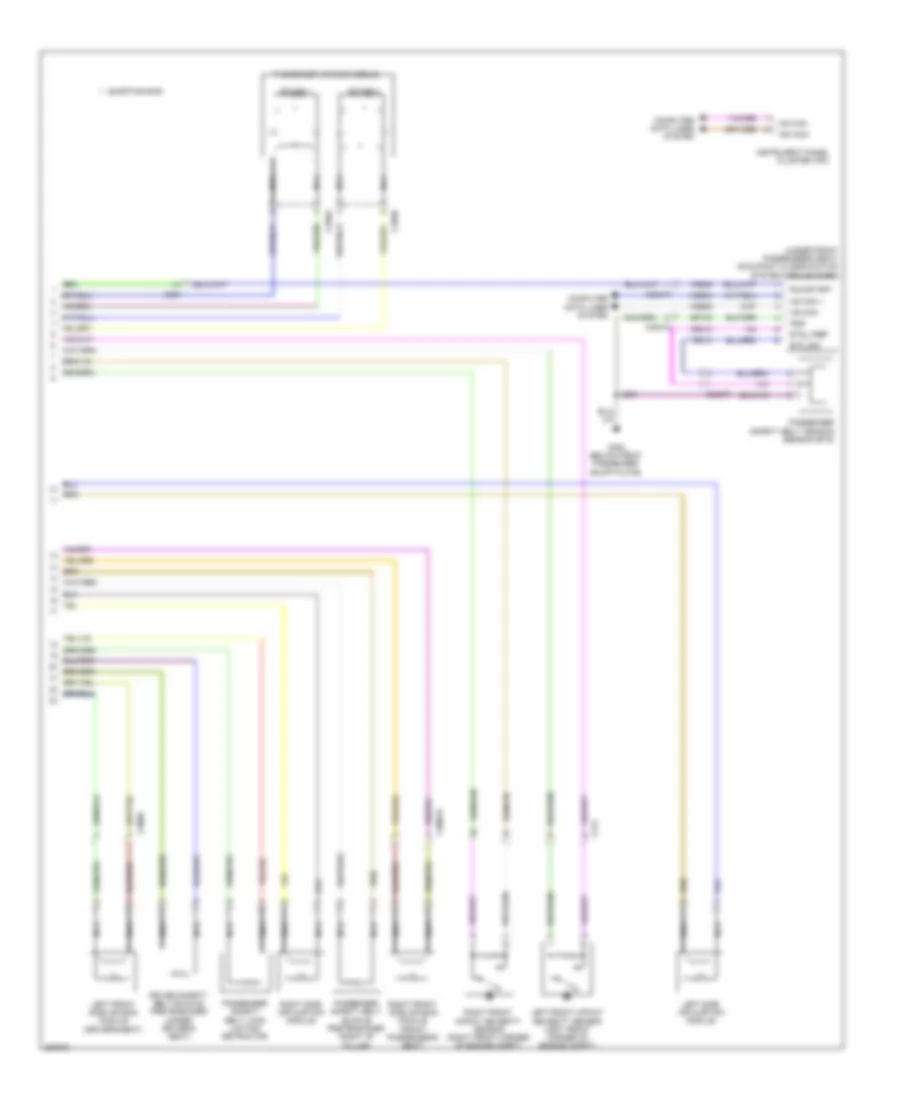 Supplemental Restraints Wiring Diagram, Except Electric (2 of 2) for Ford Focus Electric 2012