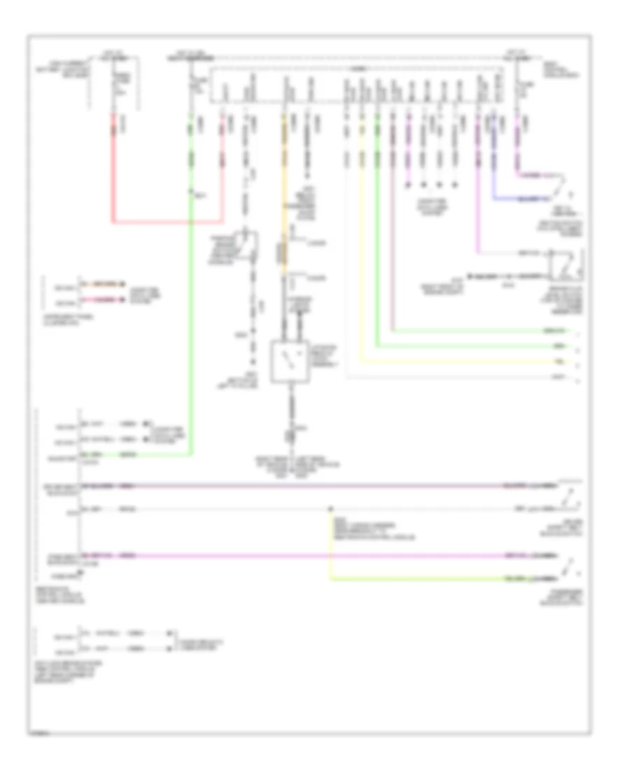 Warning Systems Wiring Diagram, Except Electric (1 of 2) for Ford Focus Electric 2012