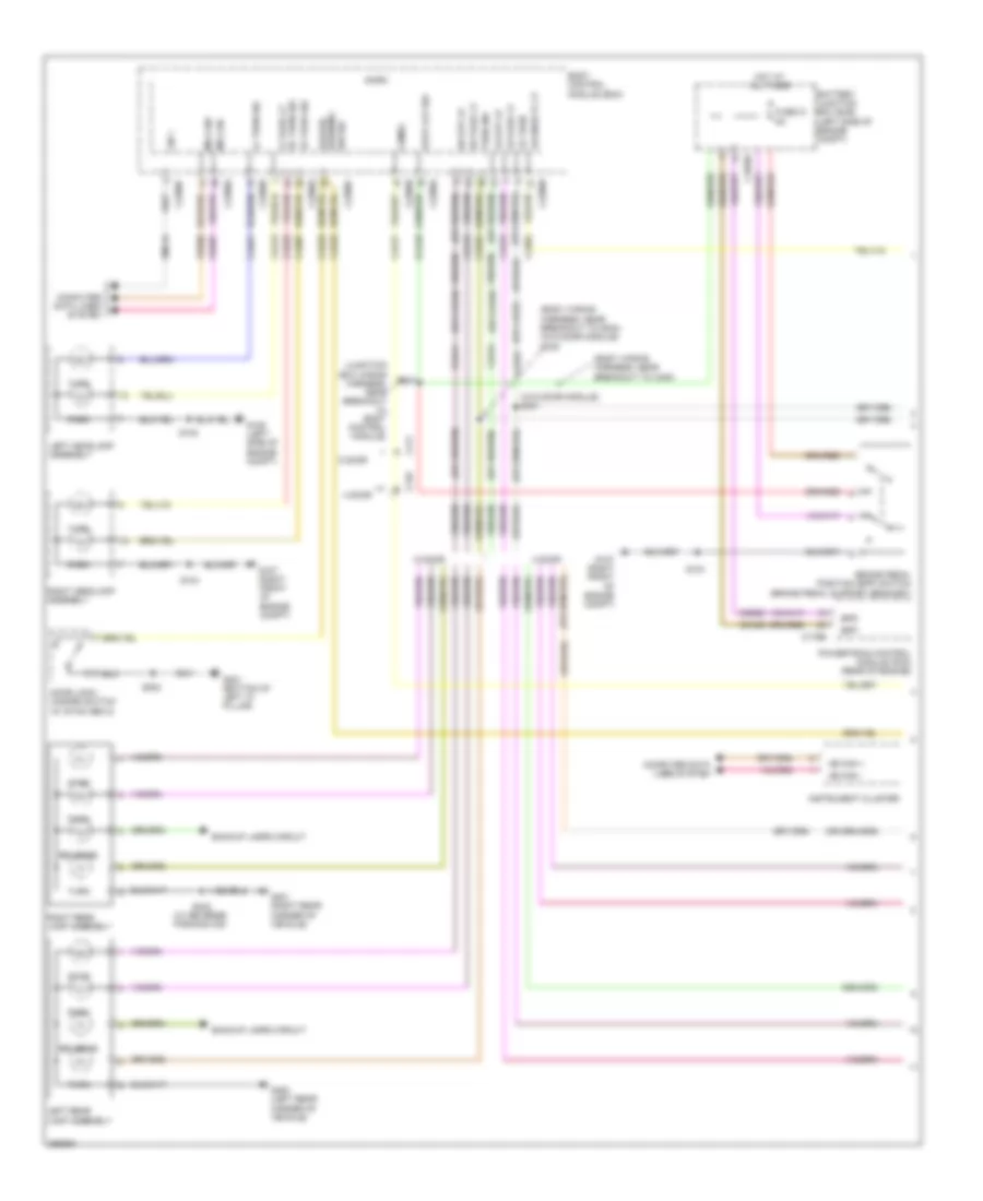 Exterior Lamps Wiring Diagram, Except Electric (1 of 2) for Ford Focus Electric 2012