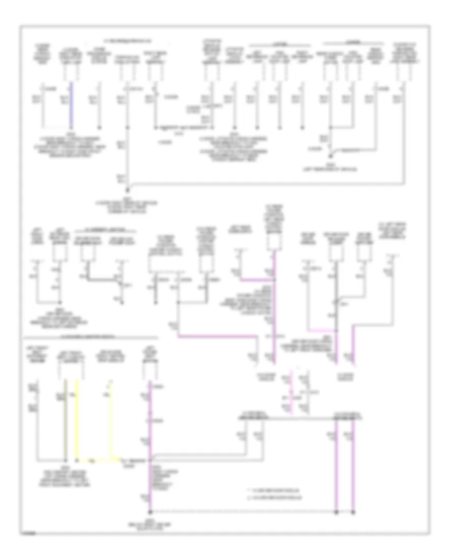 Ground Distribution Wiring Diagram, Except Electric (4 of 4) for Ford Focus Electric 2012