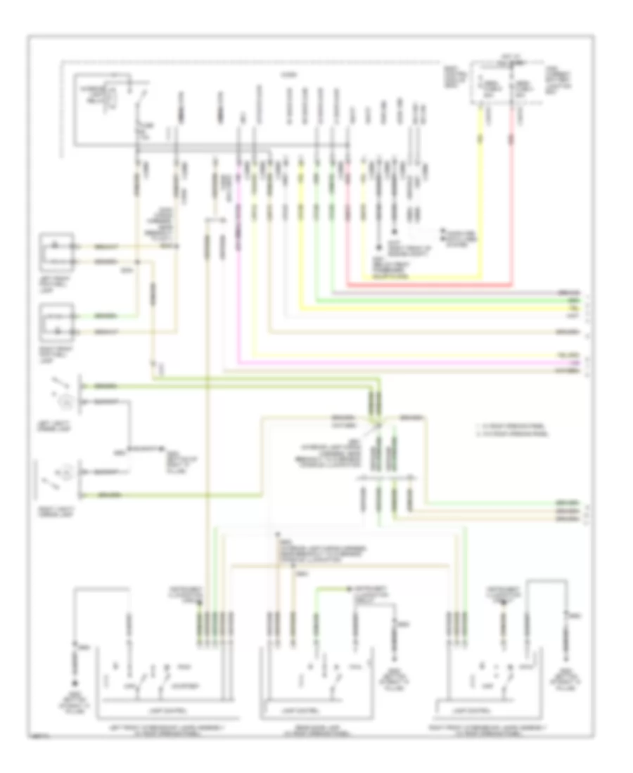 Courtesy Lamps Wiring Diagram, Except Electric (1 of 3) for Ford Focus Electric 2012