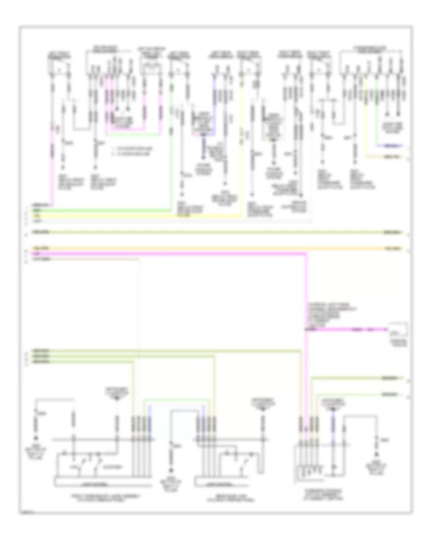 Courtesy Lamps Wiring Diagram, Except Electric (2 of 3) for Ford Focus Electric 2012