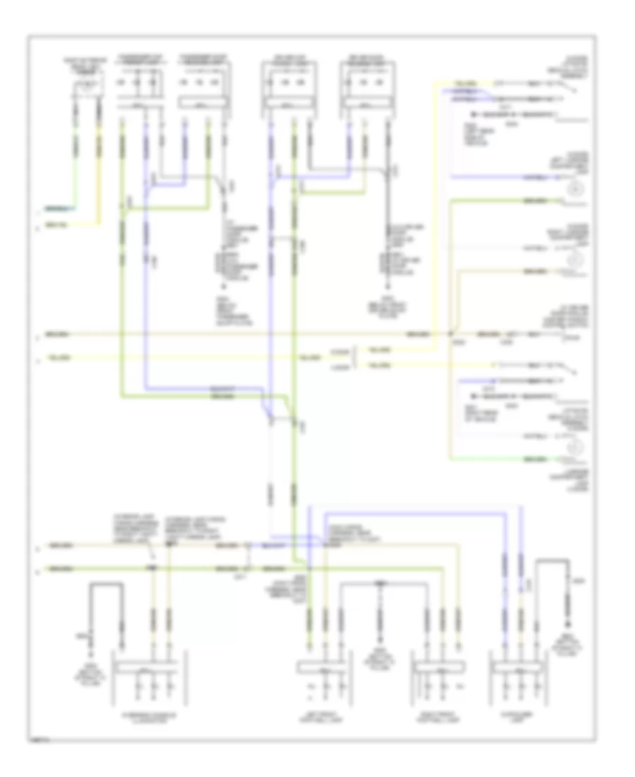 Courtesy Lamps Wiring Diagram, Except Electric (3 of 3) for Ford Focus Electric 2012
