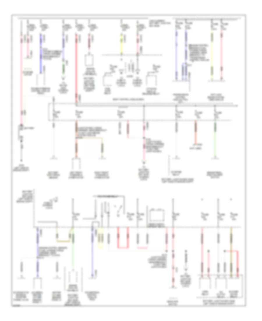 Power Distribution Wiring Diagram, Except Electric (1 of 5) for Ford Focus Electric 2012