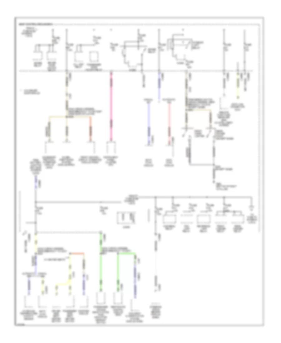 Power Distribution Wiring Diagram, Except Electric (3 of 5) for Ford Focus Electric 2012