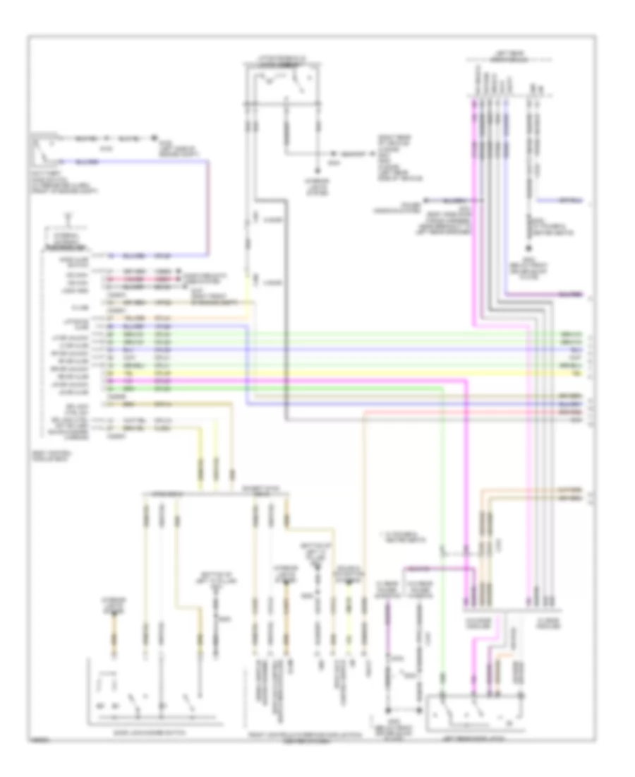 Power Door Locks Wiring Diagram, Except Electric with Intelligent Access (1 of 5) for Ford Focus Electric 2012