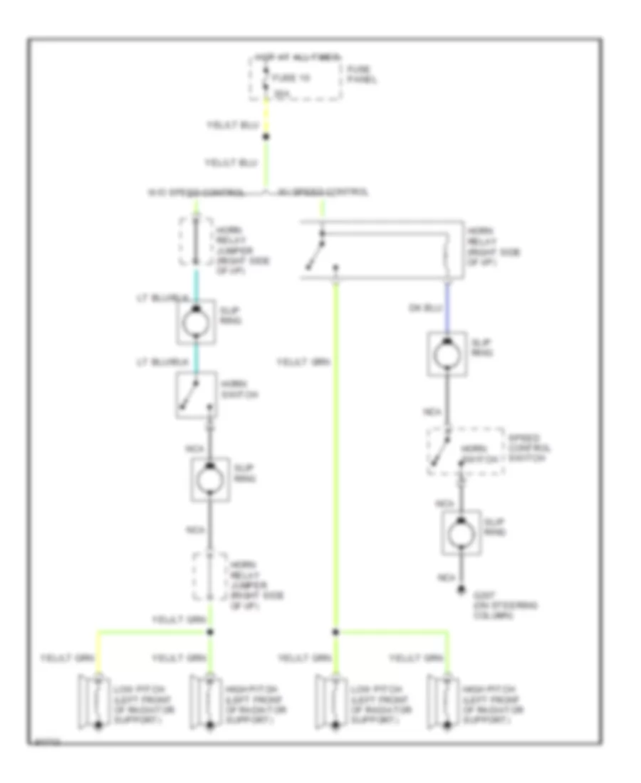 Horn Wiring Diagram for Ford Pickup F350 1990