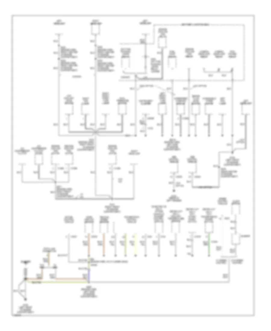 Ground Distribution Wiring Diagram 1 of 3 for Ford Contour SE 2000