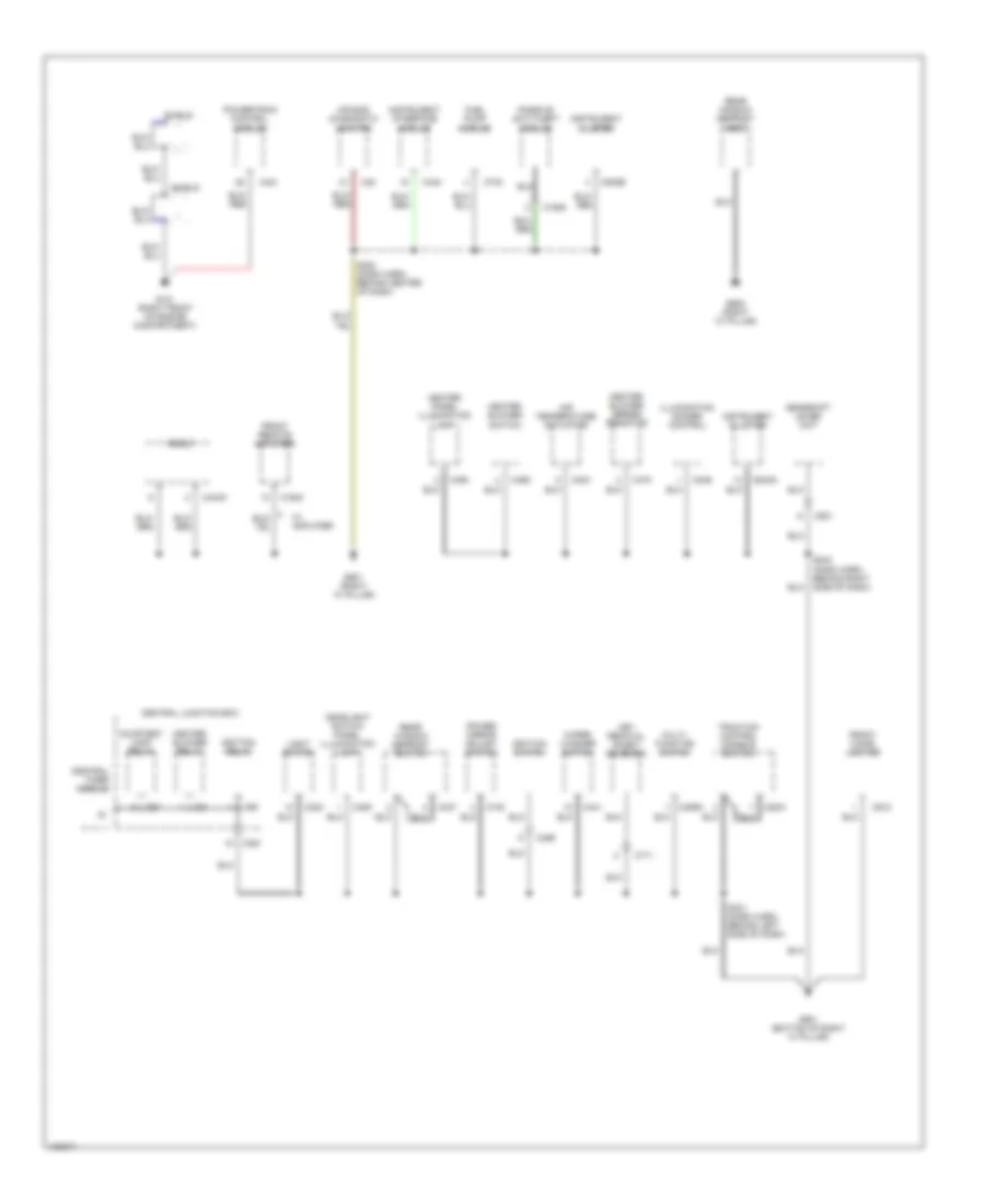 Ground Distribution Wiring Diagram 2 of 3 for Ford Contour SE 2000