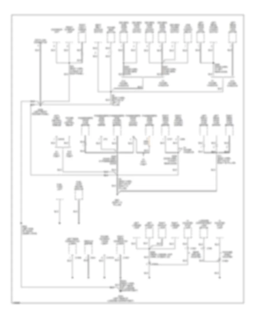 Ground Distribution Wiring Diagram 3 of 3 for Ford Contour SE 2000