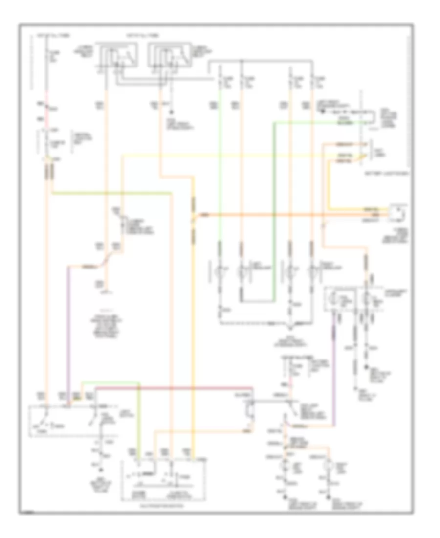 Headlight Wiring Diagram, High Level for Ford Contour SE 2000