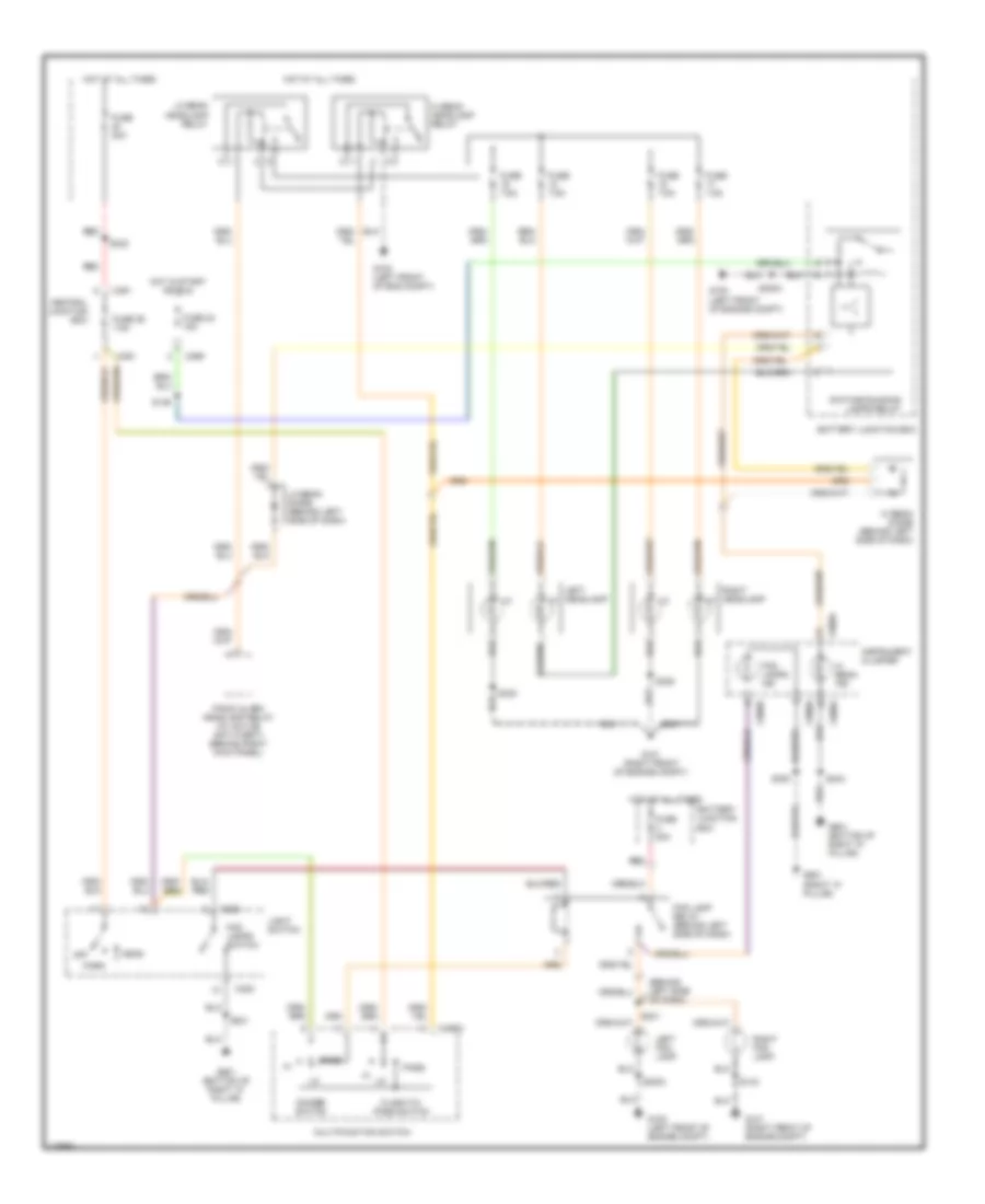 Headlight Wiring Diagram, with DRL for Ford Contour SE 2000