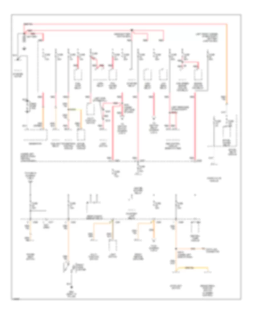 Power Distribution Wiring Diagram 1 of 4 for Ford Contour SE 2000
