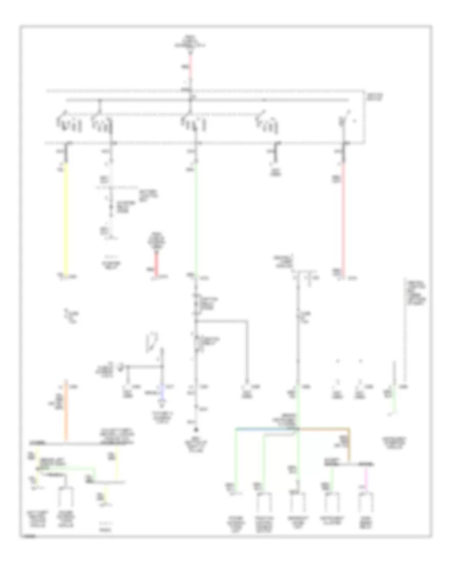 Power Distribution Wiring Diagram (2 of 4) for Ford Contour SE 2000