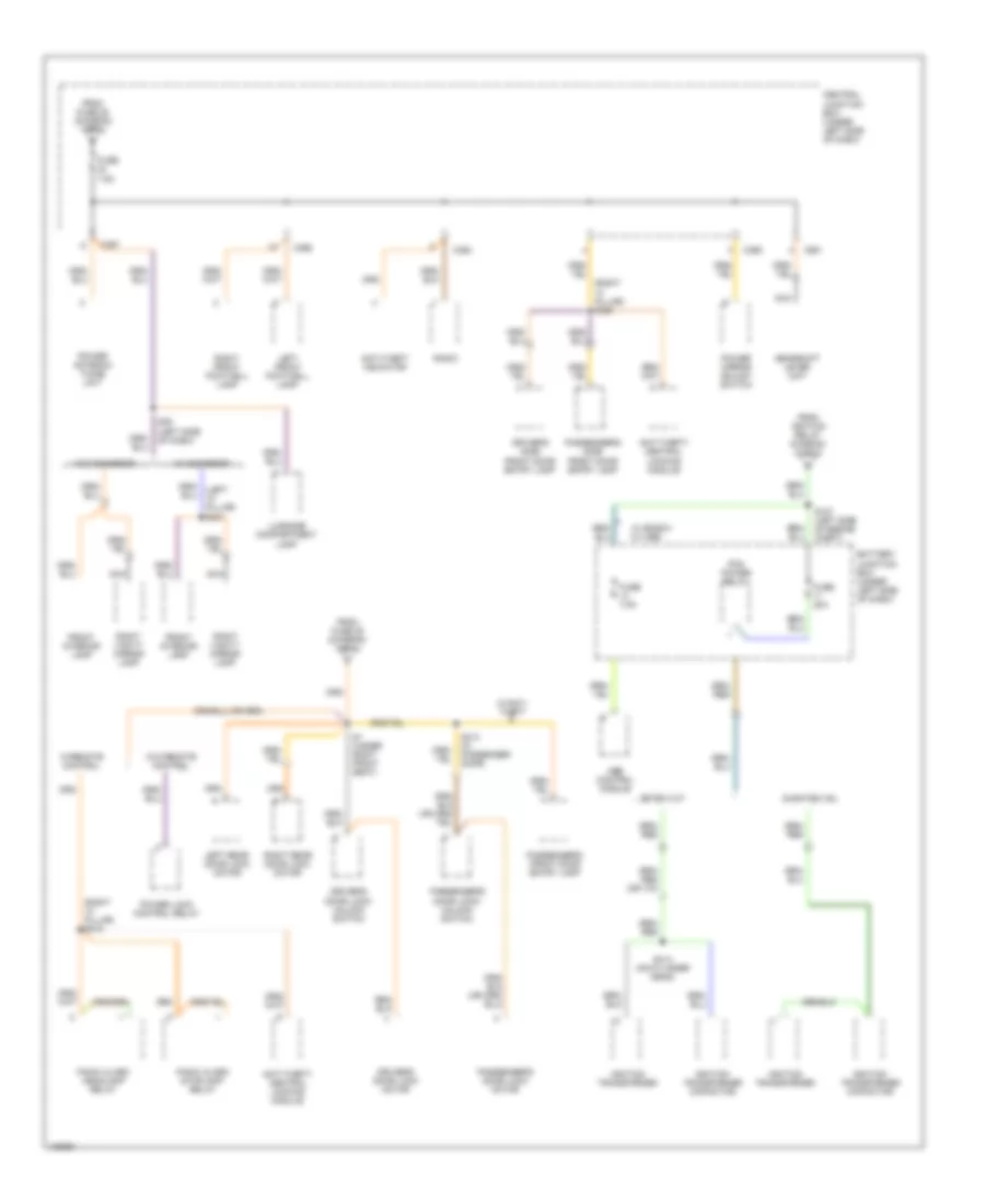 Power Distribution Wiring Diagram (3 of 4) for Ford Contour SE 2000