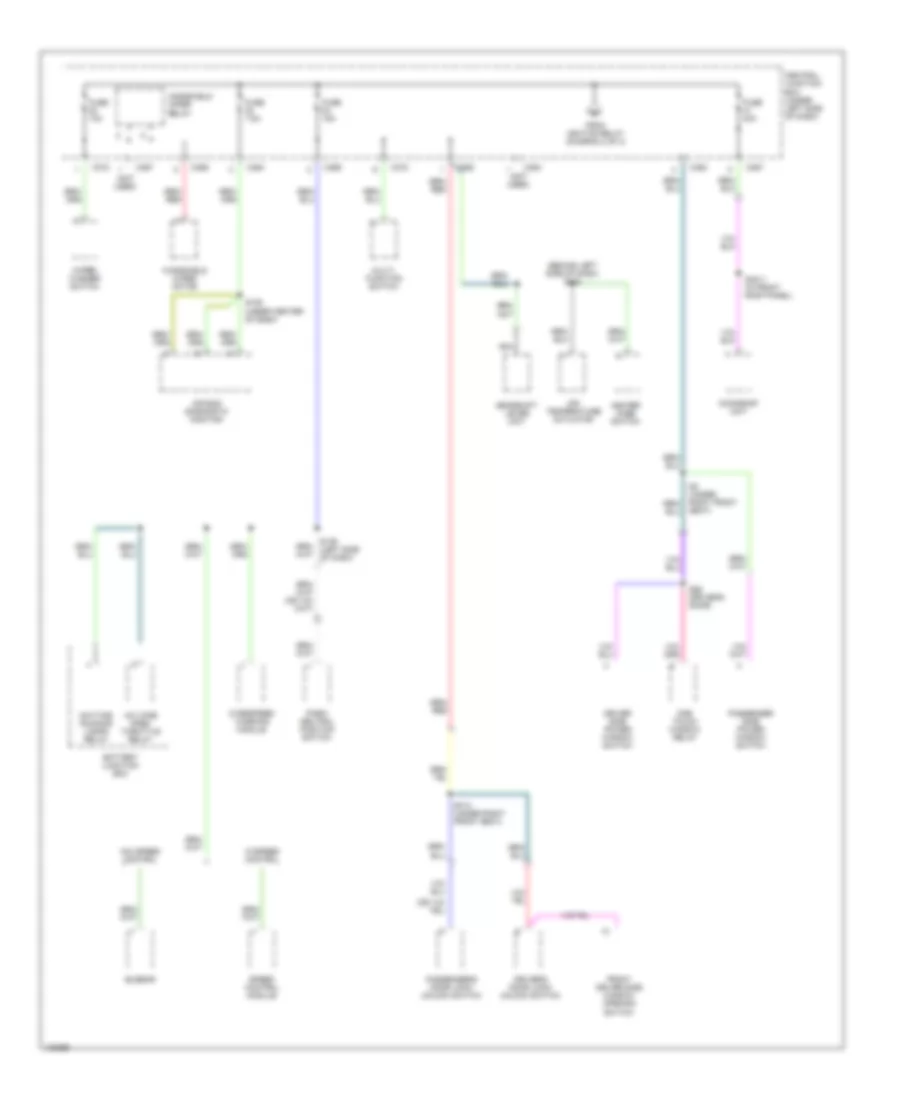 Power Distribution Wiring Diagram 4 of 4 for Ford Contour SE 2000