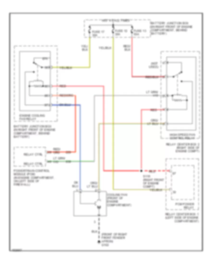 Cooling Fan Wiring Diagram for Ford Crown Victoria 2002