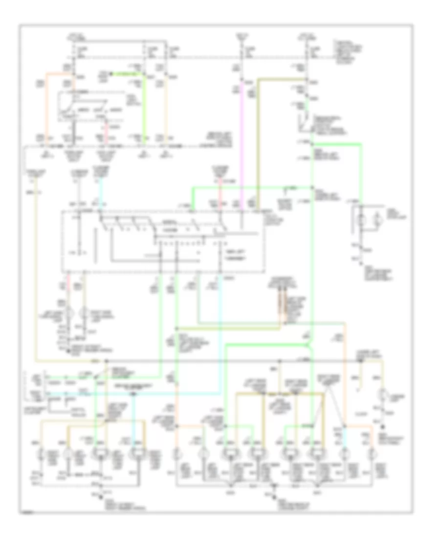 Exterior Lamps Wiring Diagram for Ford Crown Victoria 2002