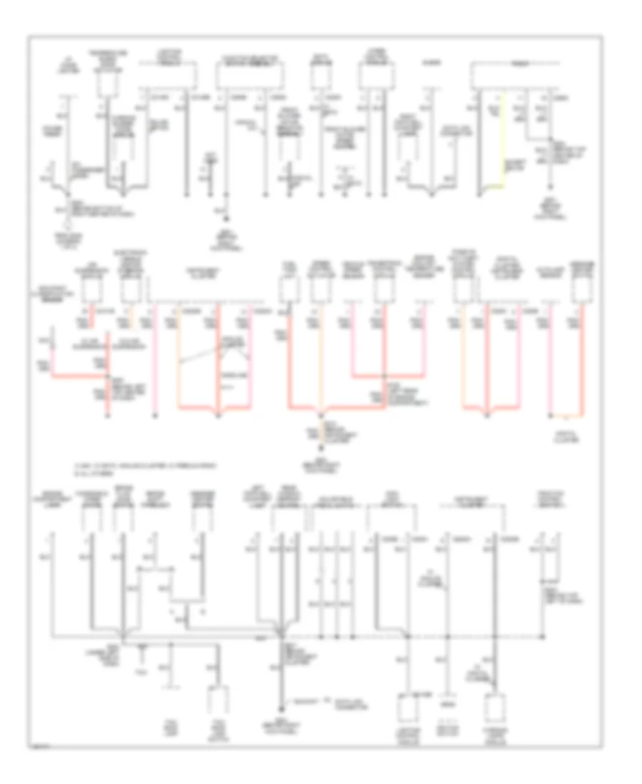 Ground Distribution Wiring Diagram (2 of 3) for Ford Crown Victoria 2002