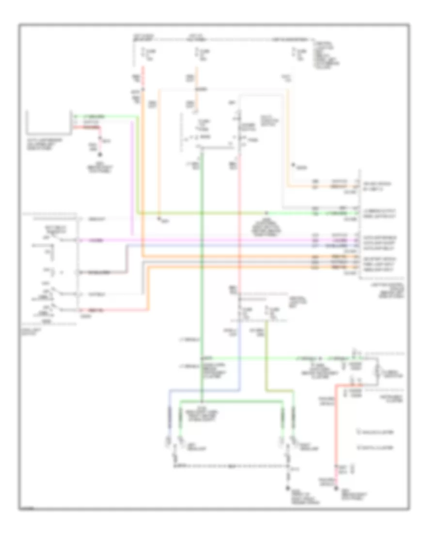 Headlamps Wiring Diagram, without DRL for Ford Crown Victoria 2002