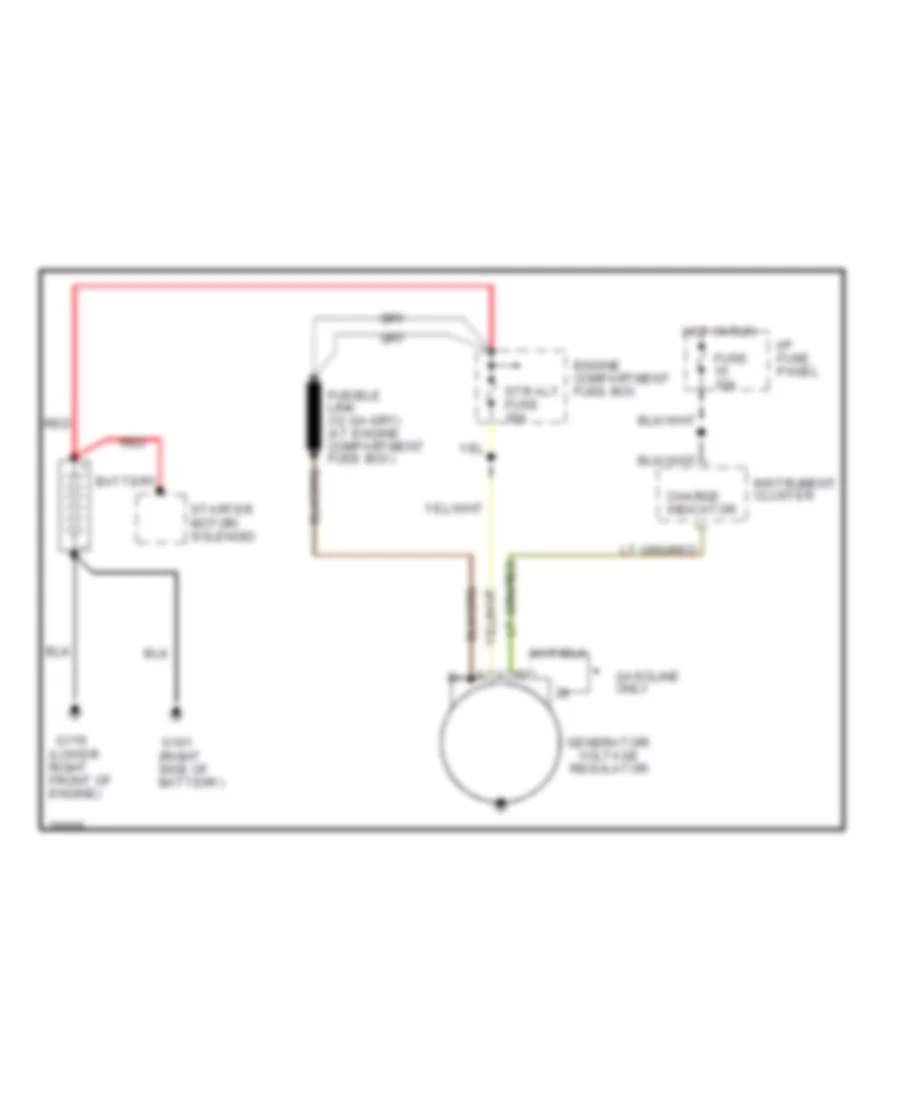 Charging Wiring Diagram for Ford Crown Victoria Police Interceptor 1996
