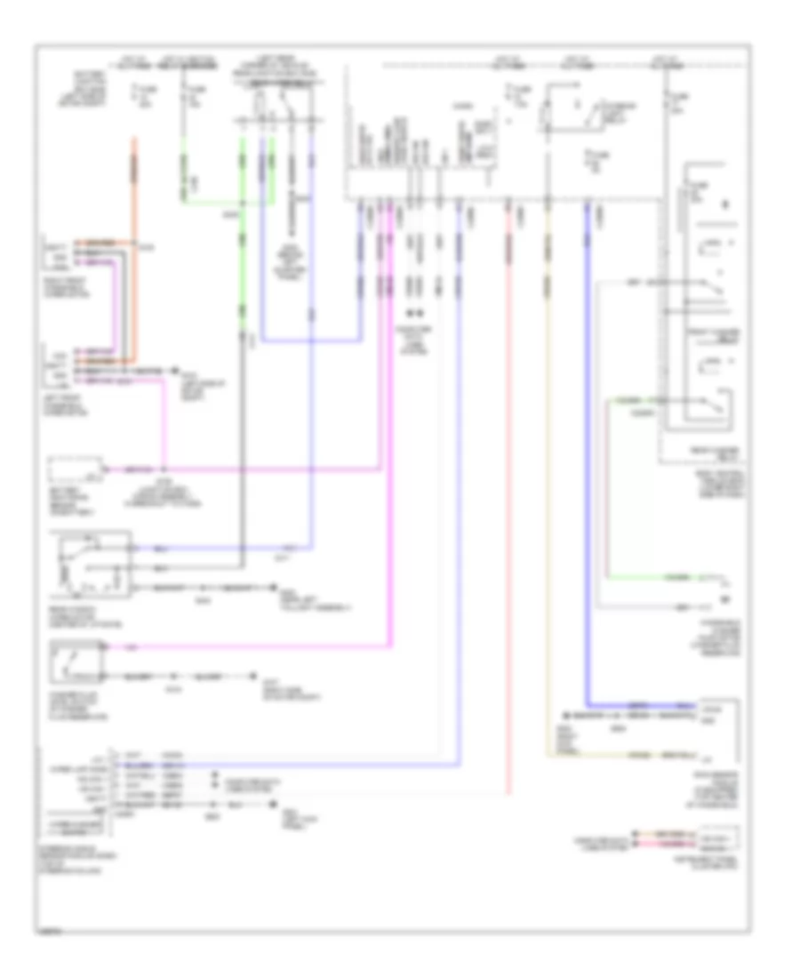 Электросхема стеклоочистителя, дворников и омывателя, Электрическая для Ford Focus S 2012