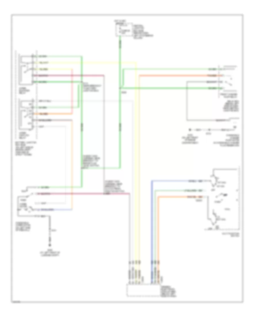 Электросхема стеклоочистителя, дворников и омывателя для Ford Mustang GT 2004
