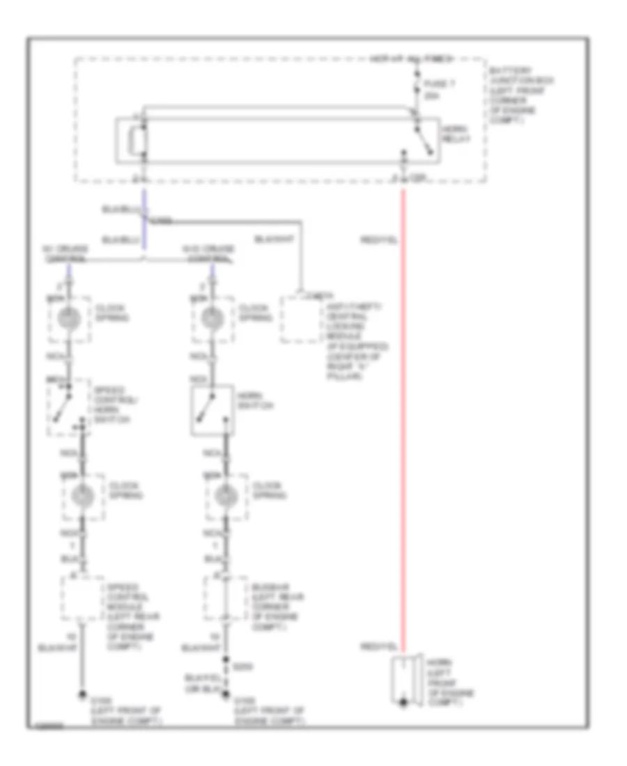 Horn Wiring Diagram for Ford Contour SVT 2000