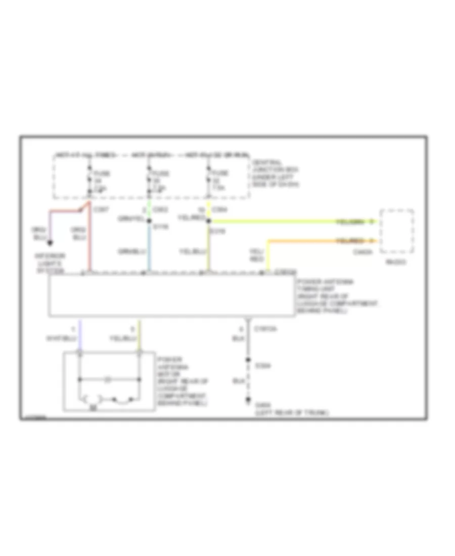 Power Antenna Wiring Diagram for Ford Contour SVT 2000