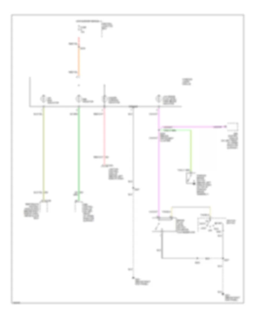 Electronic Cluster Warning Lamps Wiring Diagram for Ford Crown Victoria LX 2002