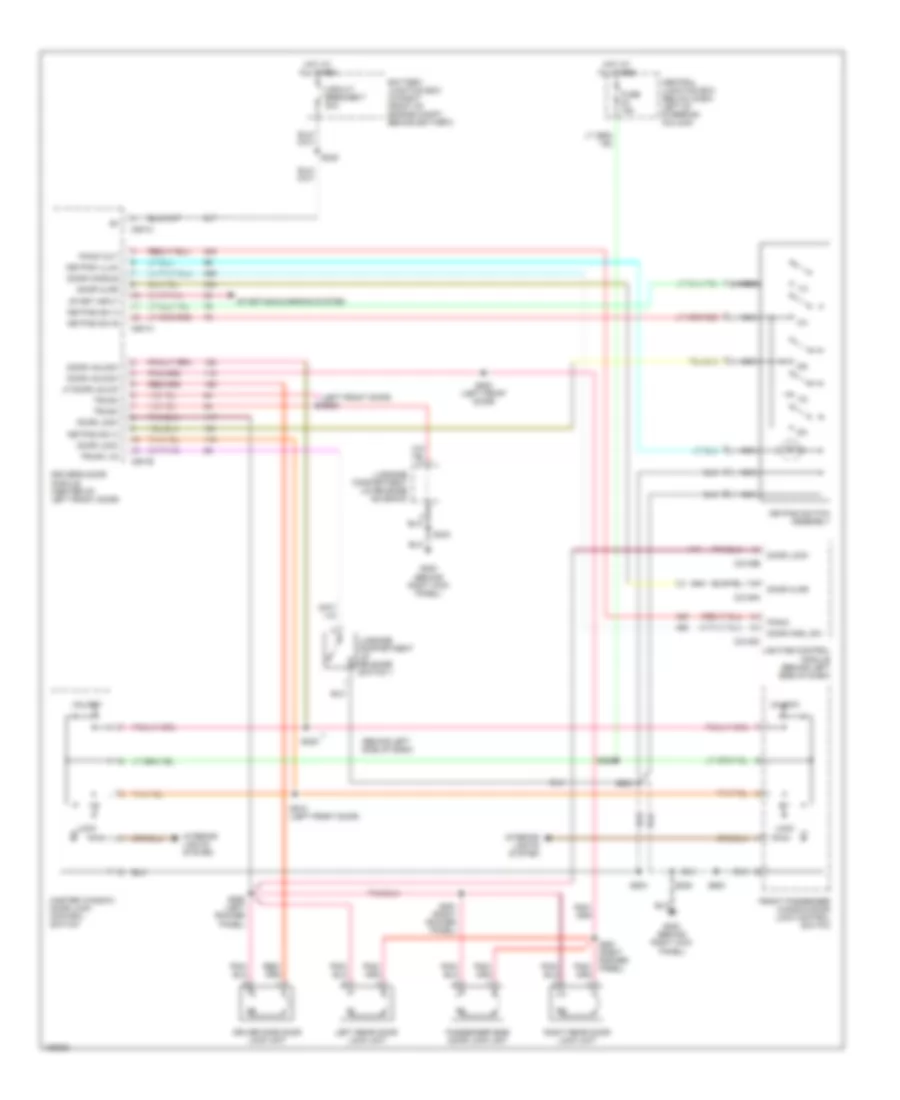 Power Door Lock Wiring Diagram with Keyless Entry for Ford Crown Victoria LX 2002