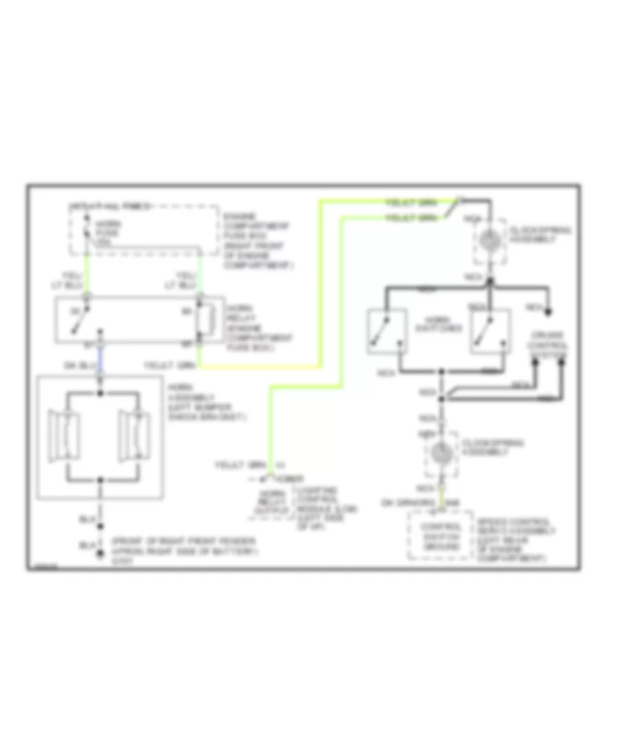 Horn Wiring Diagram for Ford Crown Victoria S 1996