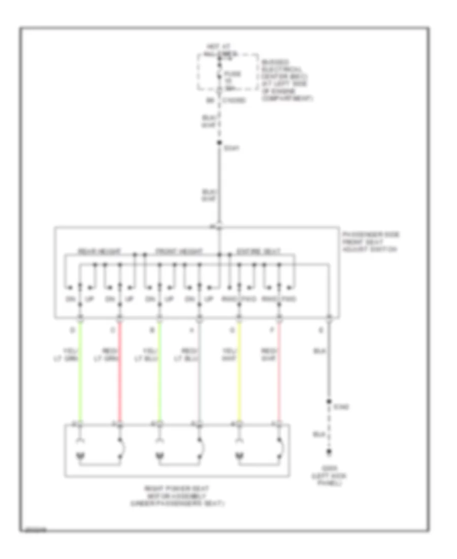 Passenger Power Seat Wiring Diagram for Ford Freestar SE 2005