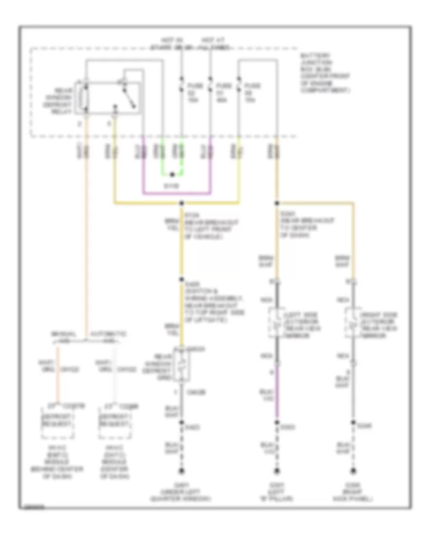 Defoggers Wiring Diagram for Ford Expedition EL 2009