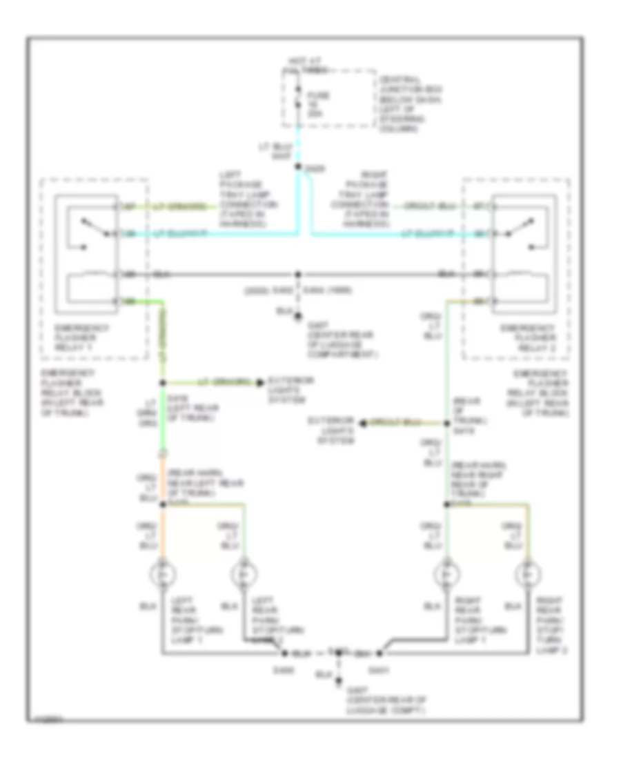 Accessory Lamps Wiring Diagram Police Option for Ford Crown Victoria 2000