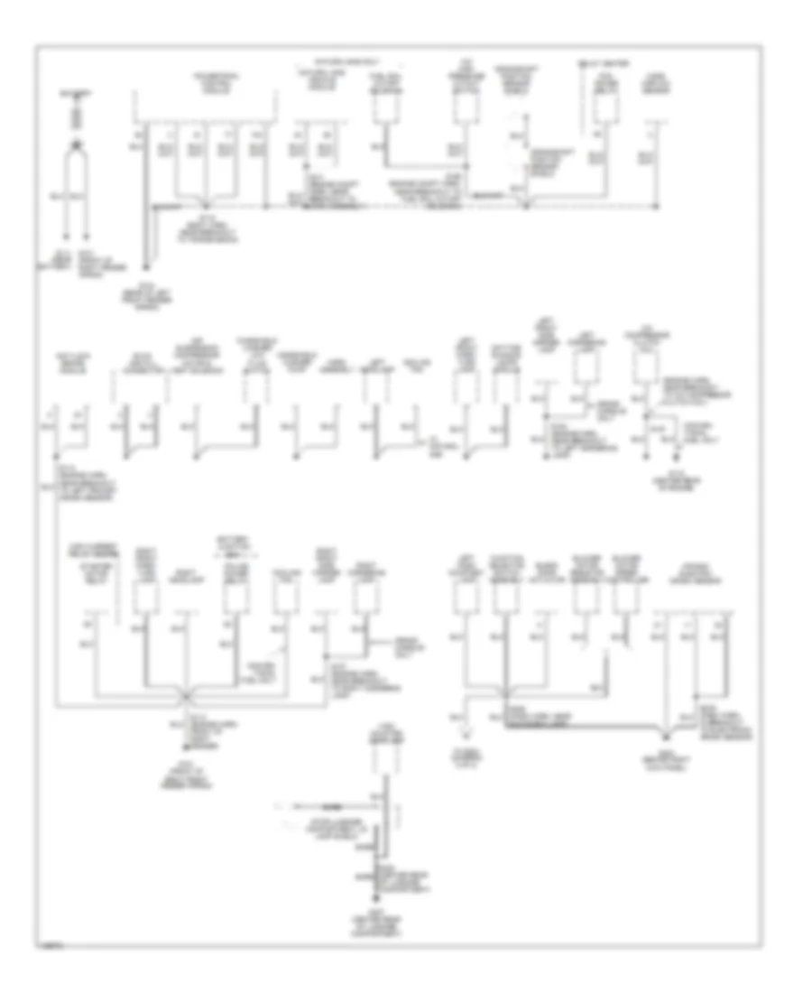 Ground Distribution Wiring Diagram 1 of 3 for Ford Crown Victoria 2000