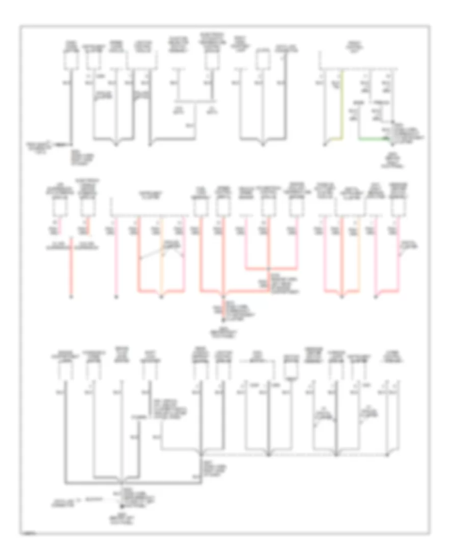 Ground Distribution Wiring Diagram (2 of 3) for Ford Crown Victoria 2000