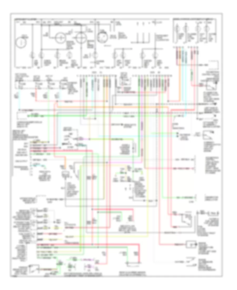 7 3L DI Turbo Diesel Instrument Cluster Wiring Diagram with 4 Wheel ABS for Ford Cutaway E350 1996