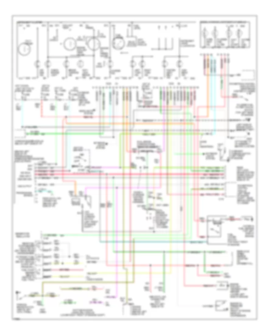 7.3L DI Turbo Diesel, Instrument Cluster Wiring Diagram, with Rear Wheel ABS for Ford Cutaway E350 1996