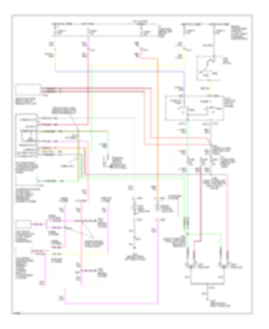 Headlight Wiring Diagram with DRL for Ford Econoline E150 1998